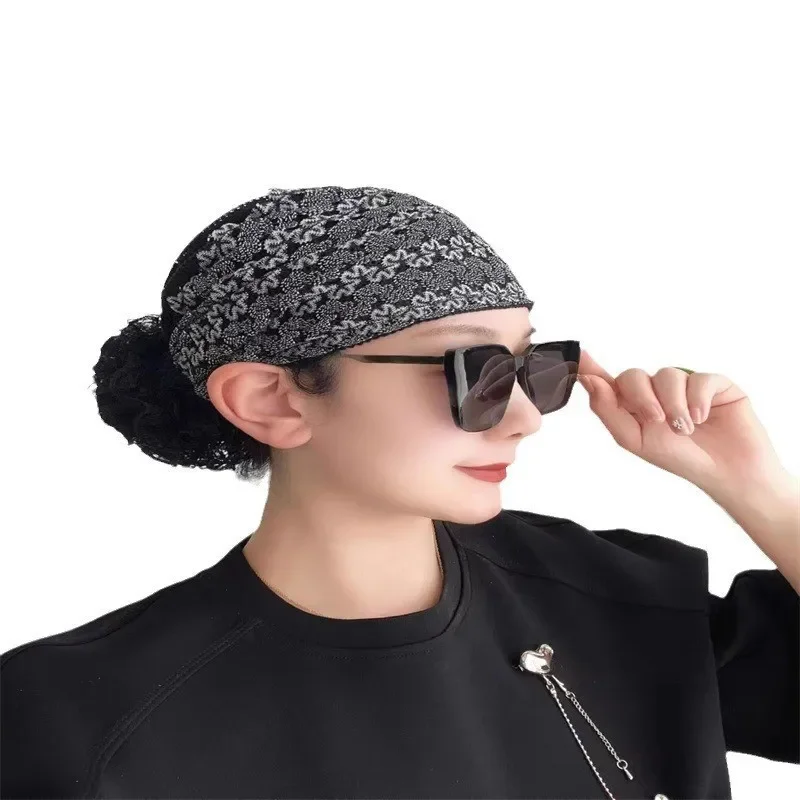 Muslim Women Lace Flower Underscarf Turban Beanies Bonnet Chemo Cap Inner Hijab Hat Ninja Cap Islamic Turbante Mujer Head Wraps