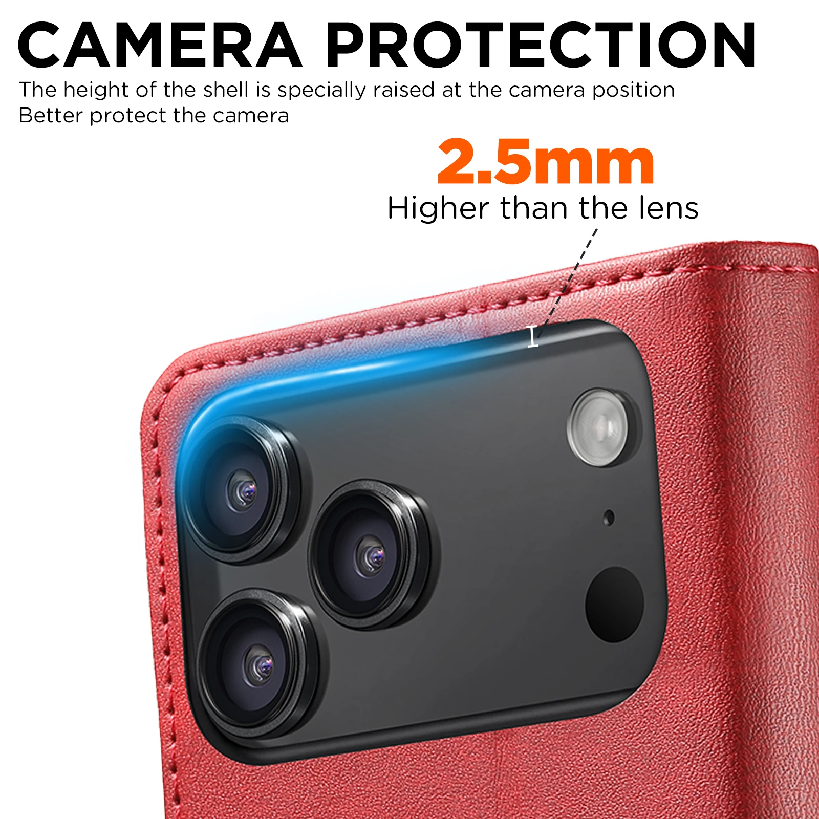 SUTENI Kunstleder-Kartenhalter-Standfunktion-Geldbörse Magnet-Flip-Cover Handyhülle für iPhone 18 Pro Max 17 16 Plus 15 Pro 14 13 12 – Detail 33