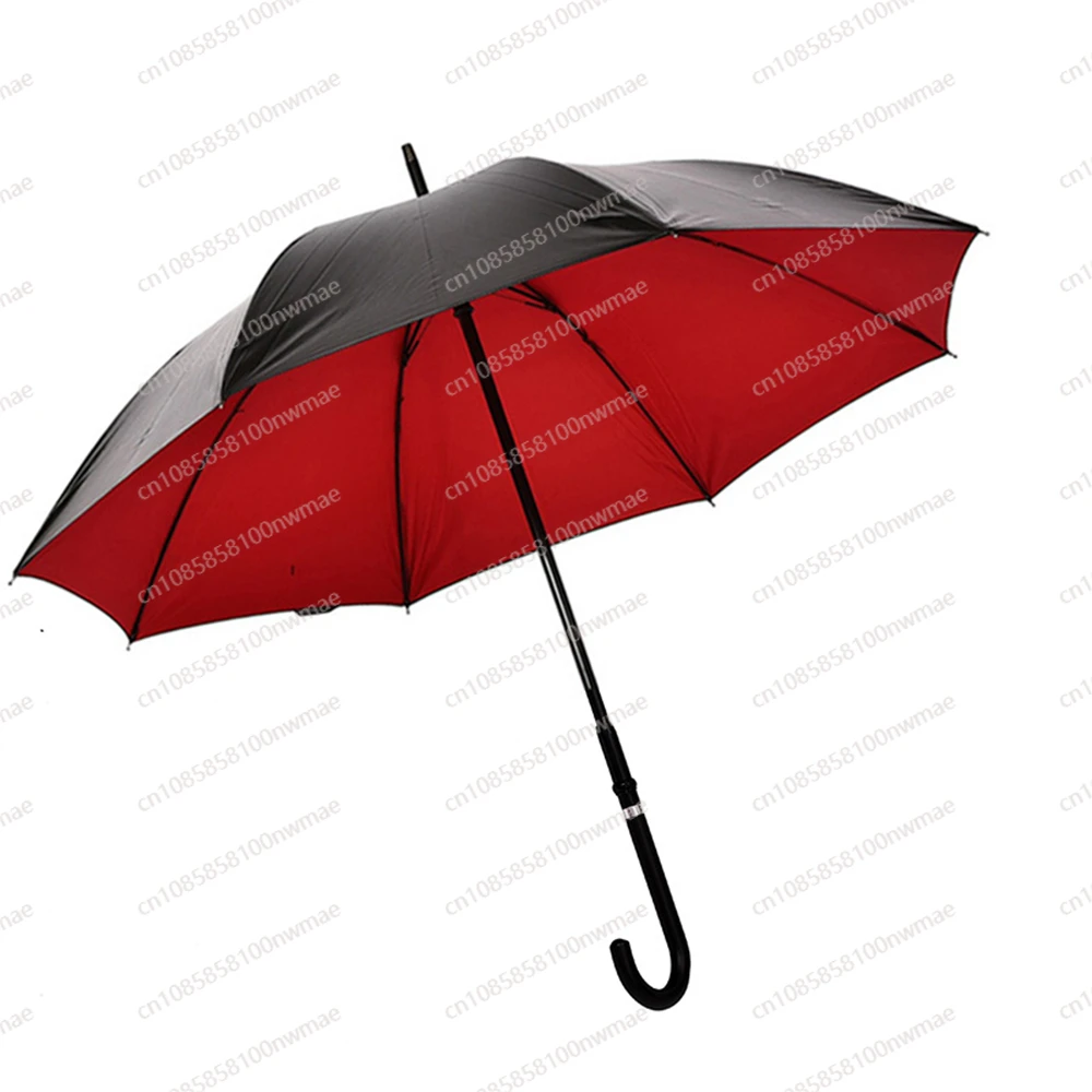 

Umbrella Creative Personality Long Handle Straight Rod Weather and Rain Vinyl Sunshade Stick Cane Umbrella