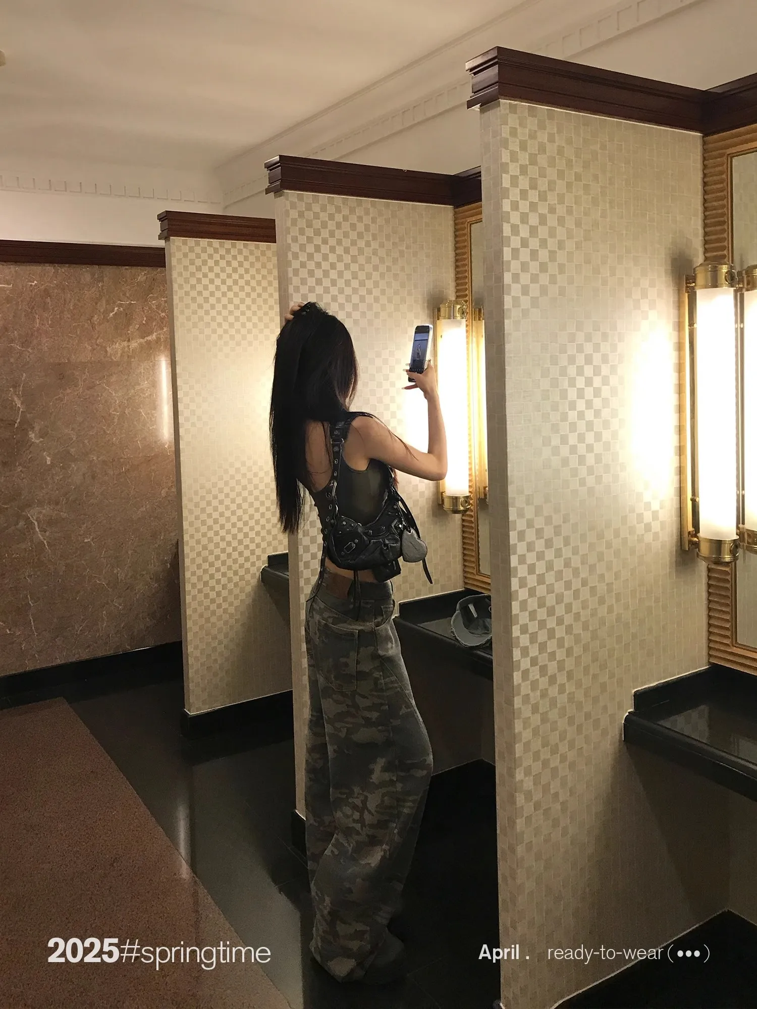 الجينز الأخضر العسكري للمرأة عالية الخصر خمر مستقيم فضفاض Y2K الدنيم السراويل الهيب هوب موضة واسعة الساق الدنيم بنطلون