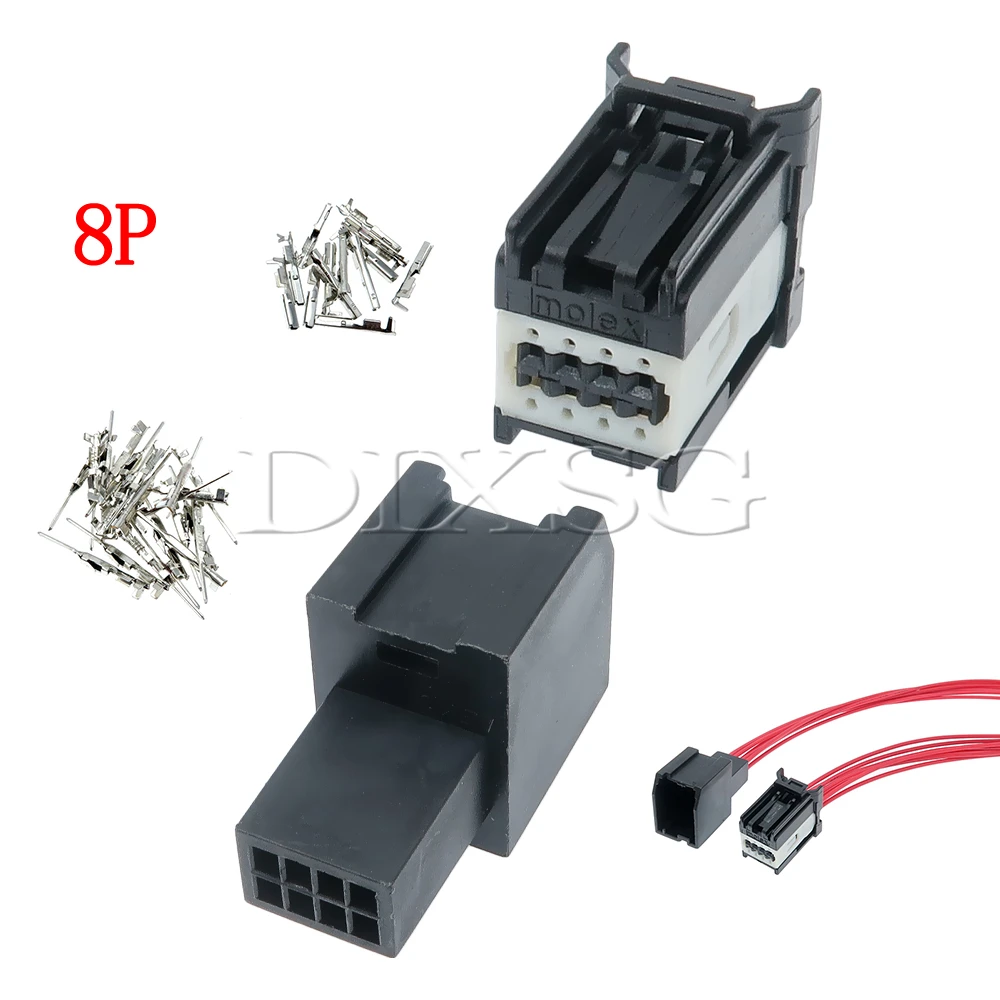 1 Set 8 Pin 34729-0080 34690-0080 34691-0080 Car BO Power Amplifier Plug for Ford Focus Auto Wire Cable Connector