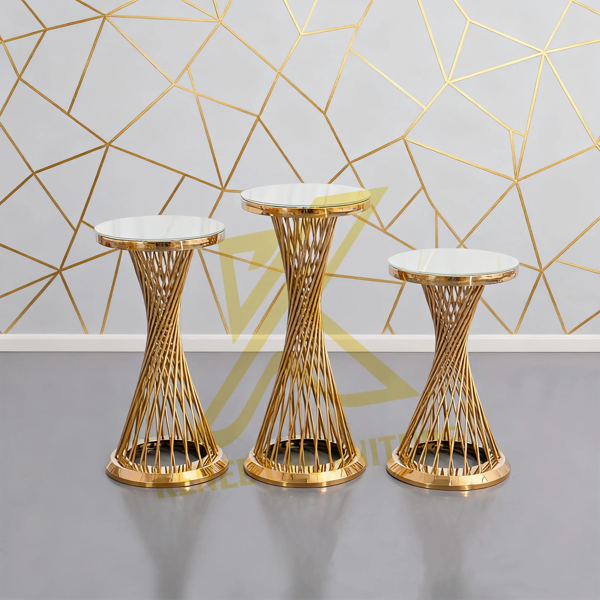 High-Quality Plant Stand House Home Decor  Elegant Sweet Talk Table Modern Display Steel Display Round Flower Stand