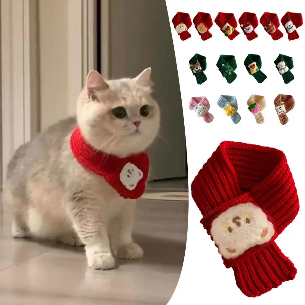 Christmas Scarf Christmas Pet Santa Costume For Puppy Kitten Christmas Party Costume Supplies H3c1