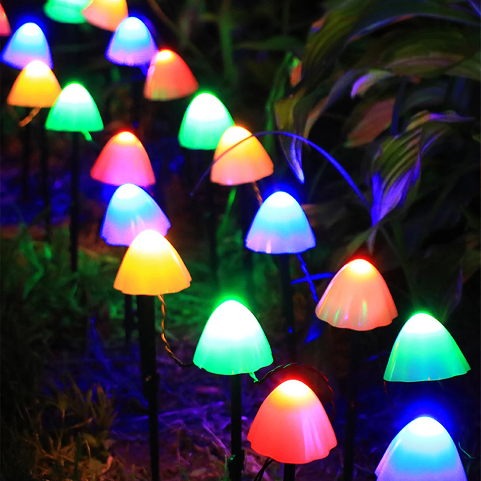 Led Solar Mushroom Lights Street Lights Outdoor Waterproof Lawn Decorative Lights Patio Garden Path Christmas Holiday Decoration