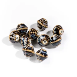 18#10pcs Wonderful Hearthstone Abstract Retro Element Art Ceramic Shaped Bead Jewelry Accessories #8A41612