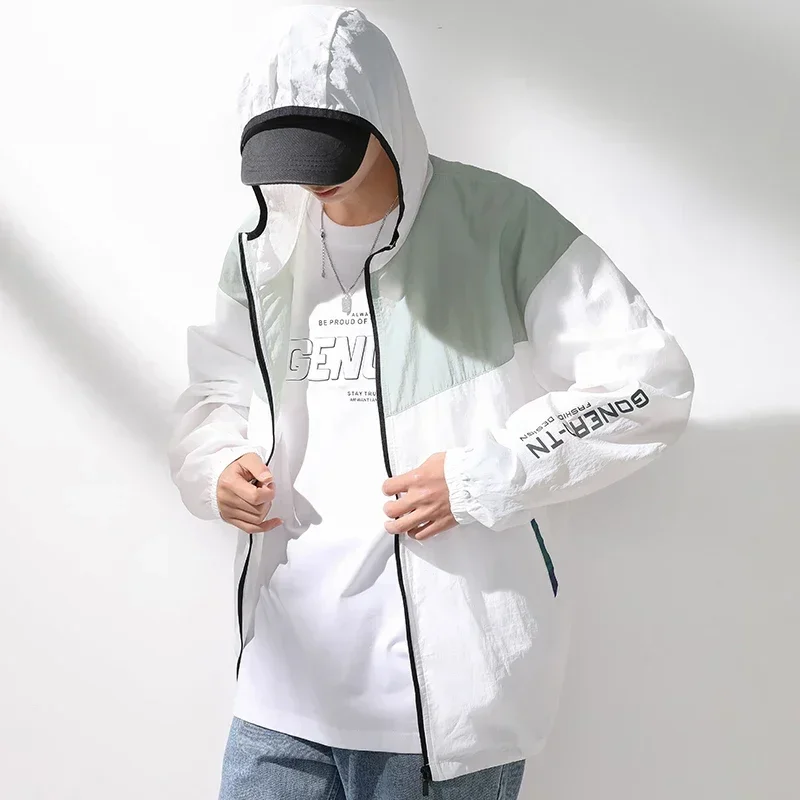 الرجال التبريد الدراجات سترة عارضة أزياء طويلة الأكمام معطف في الهواء الطلق ملابس الحماية من الشمس الصيف خفيفة الوزن هوديي قميص خندق #3