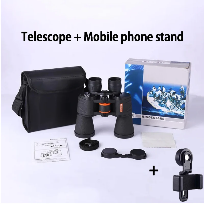 Krachtige telescoop 20X50 professionele verrekijker weinig licht BAK4-prisma lange afstand waterdichte militaire jacht kampeeruitrusting