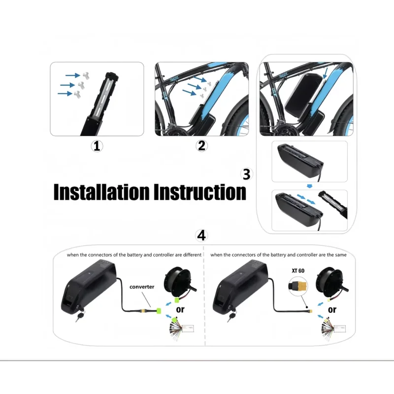 

2025 New Electric Bicycle Hailong Battery 36V48V52V USB 18650 BBS03 BBSHD 20Ah 30Ah 40Ah 500W 750W 1000W 1500W Scooter Battery