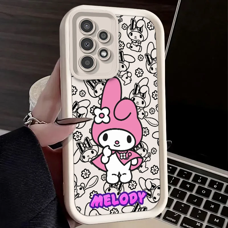 

My Melody Art Cute For Samsung A73 A71 A54 A53 A52 A51 A33 A32 A21S A14 A13 A12 A03 A04 A05 5G Eye Ladder Back Phone Case