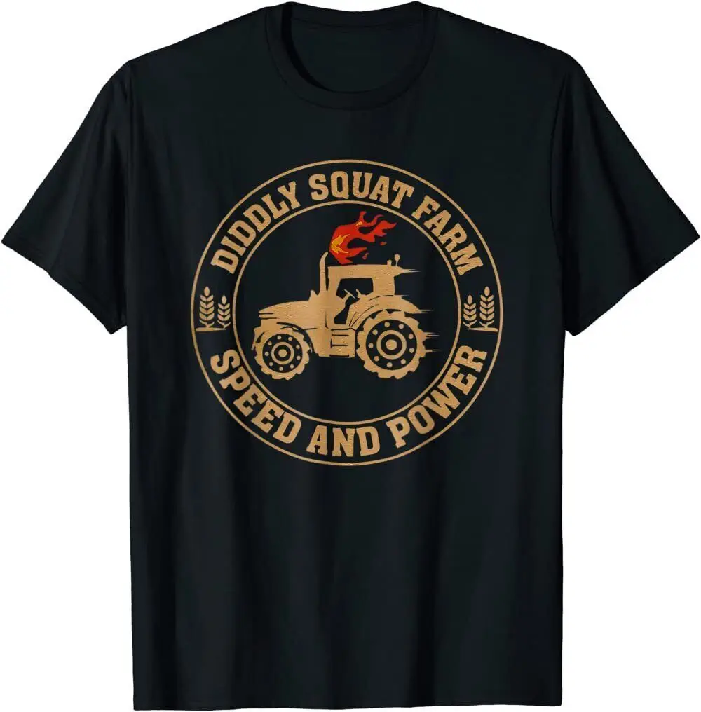 

Perfect Tractor Design Diddly Squat Farm Speed And Power T-Shirt