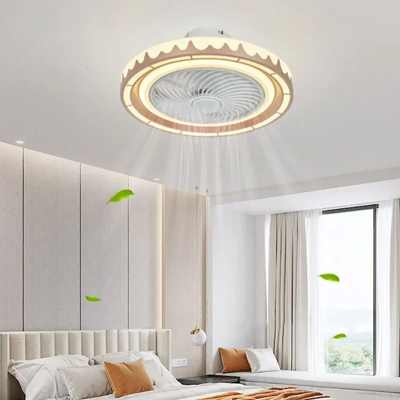 

Led Ceiling Fan With Light Remote Control Modern Dining Room Bedroom Silent Ceiling Light Low Floor Decorative Fan Ventilator