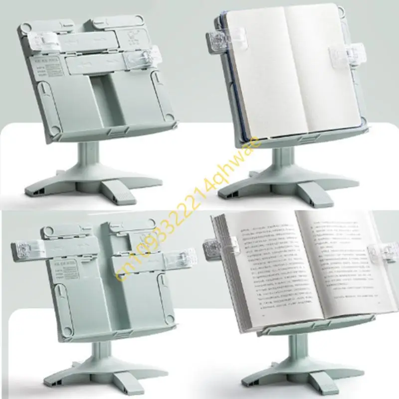 Hands Book Stands for Reading, Angles Hight Ajuste Book Setor com clipe papel para livros receitas didáticos Tablet