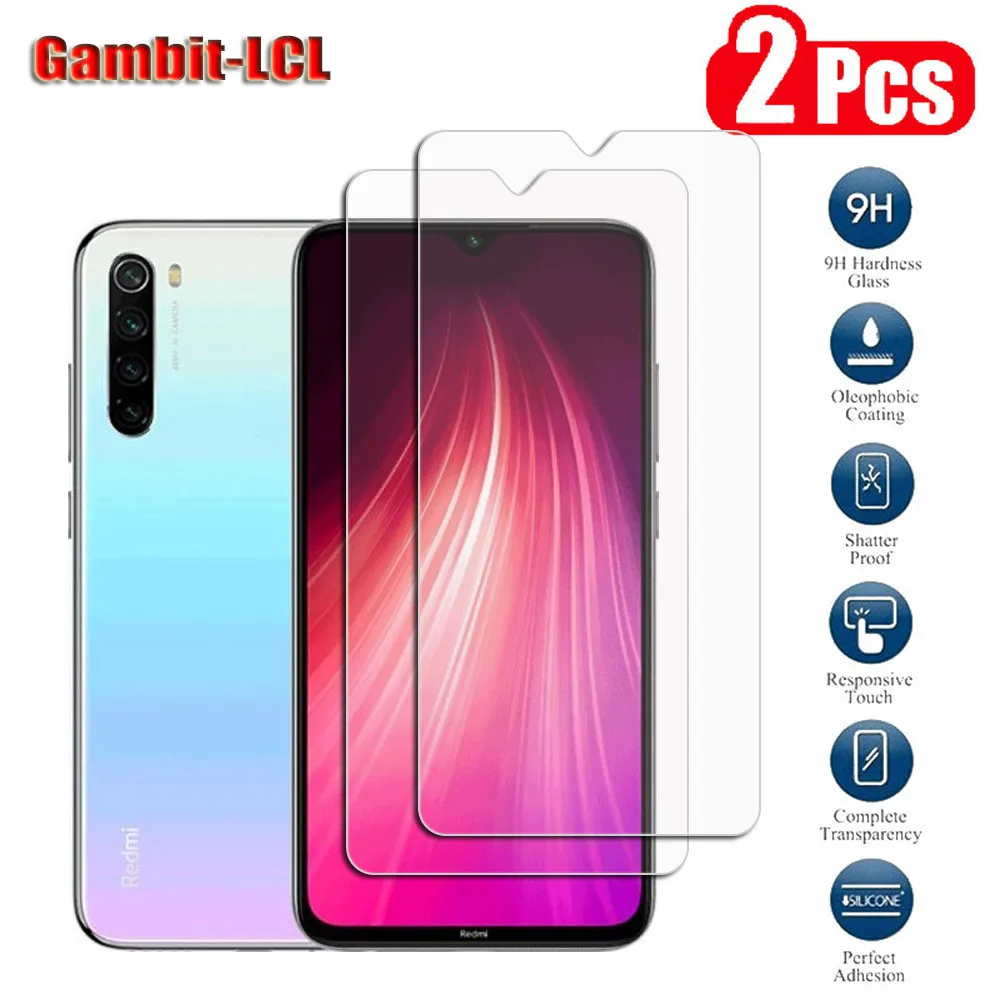 2Pcs Original Protective Tempered Glass For Xiaomi Redmi Note 8 2021 2019 6.3 Note8 M1908C3JGG Phone Screen Protector Cover Film