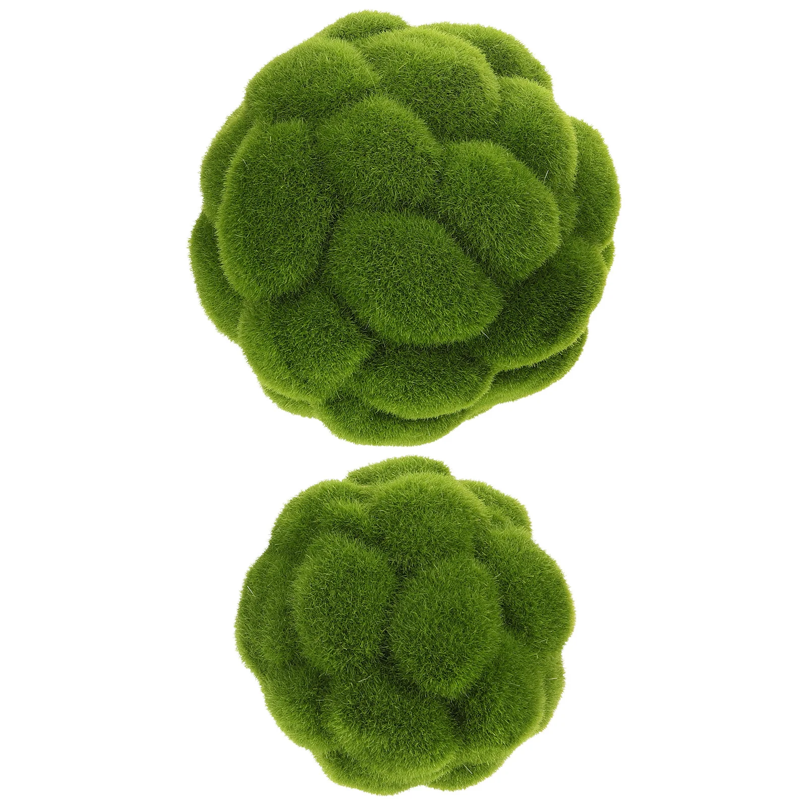 

2pcs Simulated Mossy Ball Artificial Plant Topiary Tree Decor For Wedding Party Wall Hanging Garden Centerpiece Faux Green Moss
