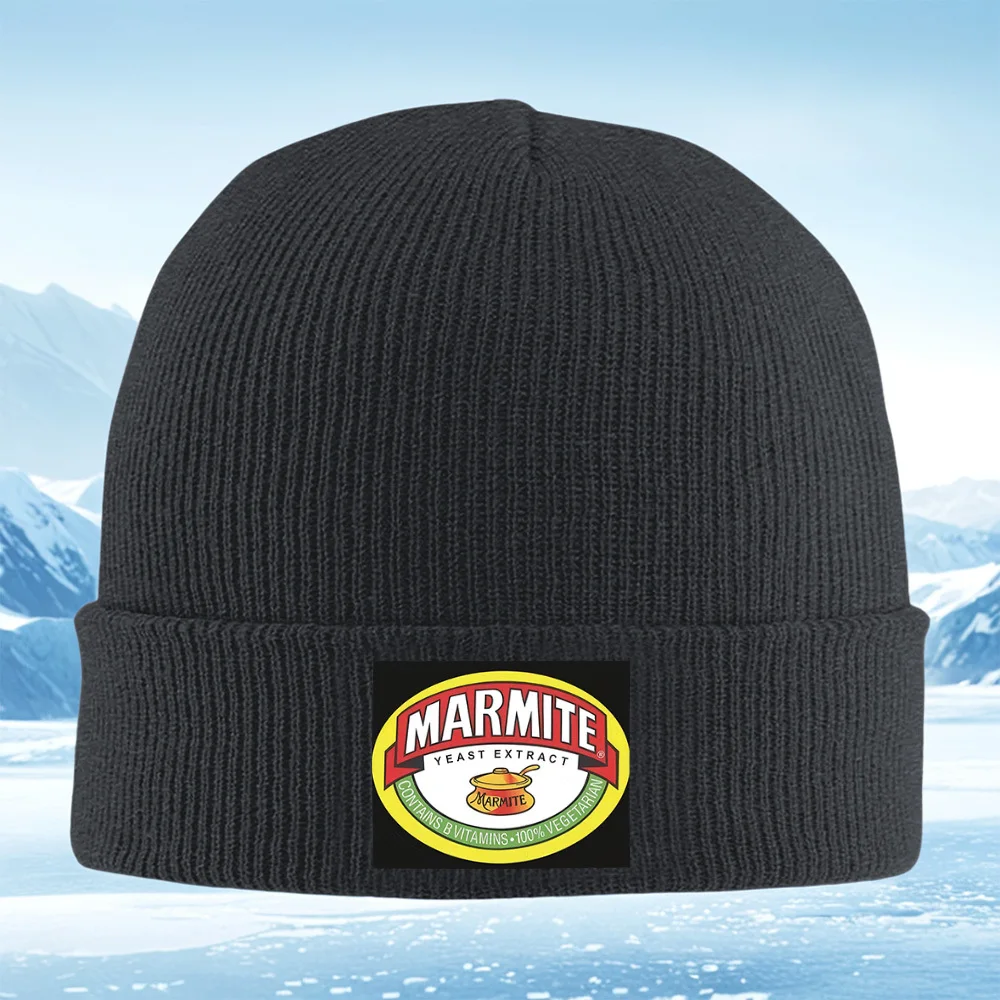 Marmite Yeast Extract Delicious Food Men Women Unisex Knitted Hat Beanie Pullover Cap Winter Thermal Warm Christmas Outdoor Cycl