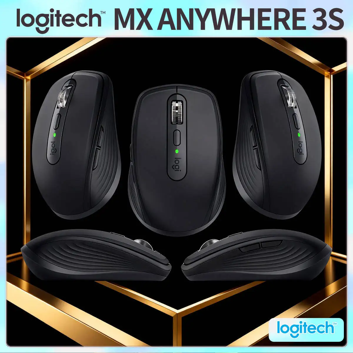 

Logitech MX Anywhere 3S Bluetooth Mouse Ultra Responsive Silent Clicks for Laptop Desktop Work