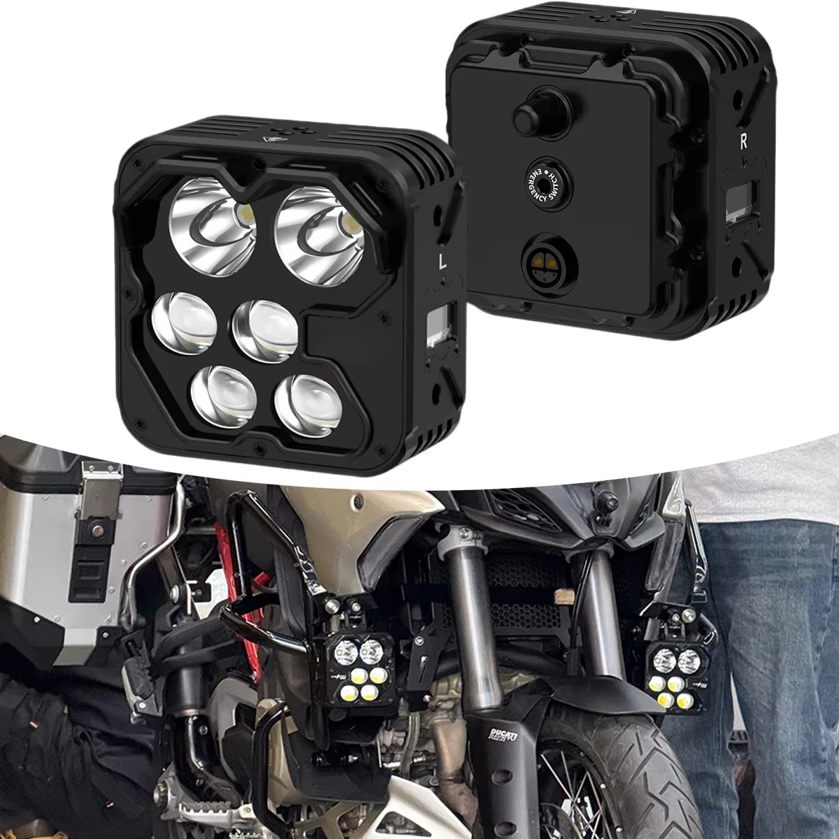 

Ferei FA318 300W High Power IPX8 Waterproof LED Auxiliary Fog Lights Front Spotlight for for INDIAN Motorcycles