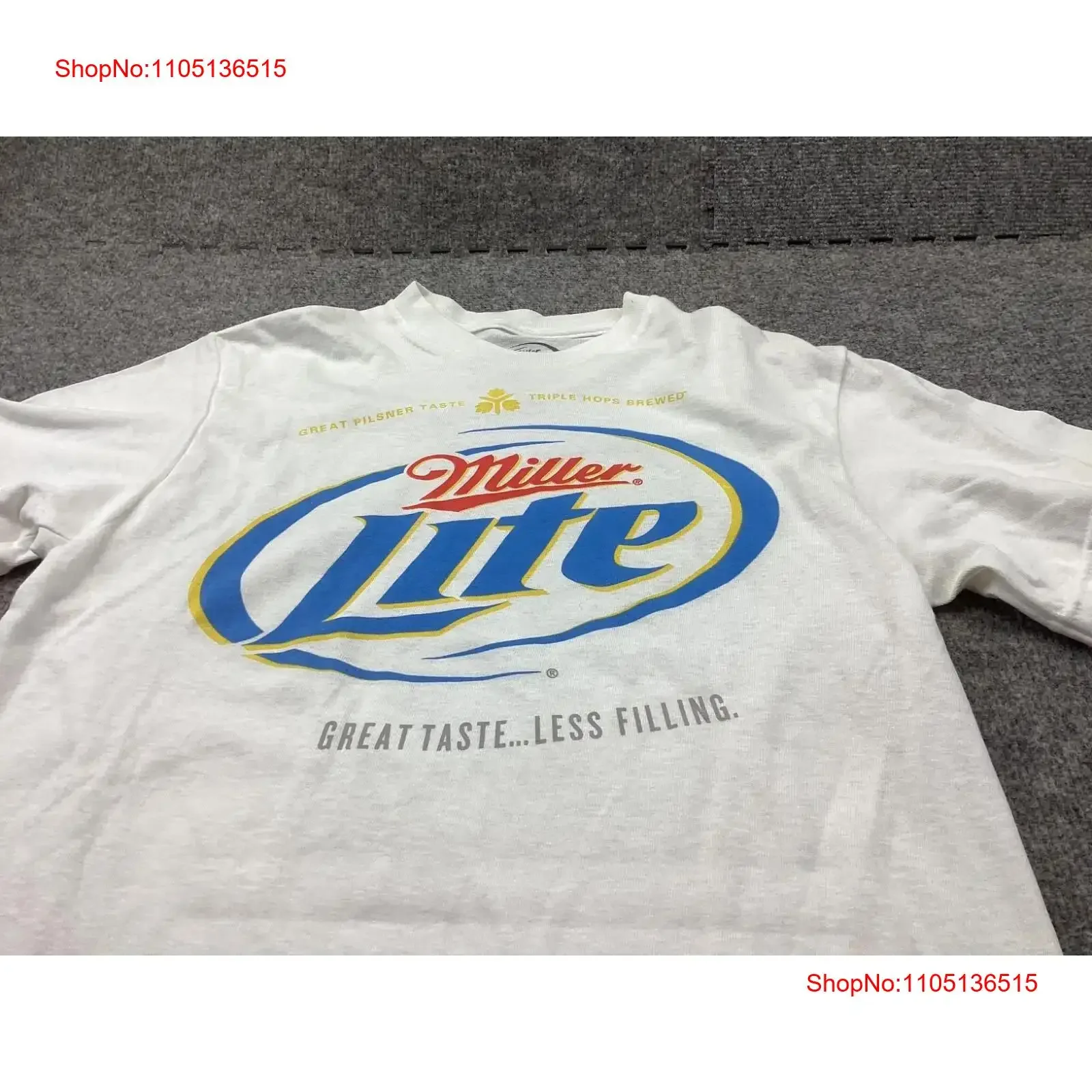 Millar Lite T Shirt Mens Small White Beer Hops Brewery 2013 vintage Washed streetwear Slightly Unisex Comfortable Casual