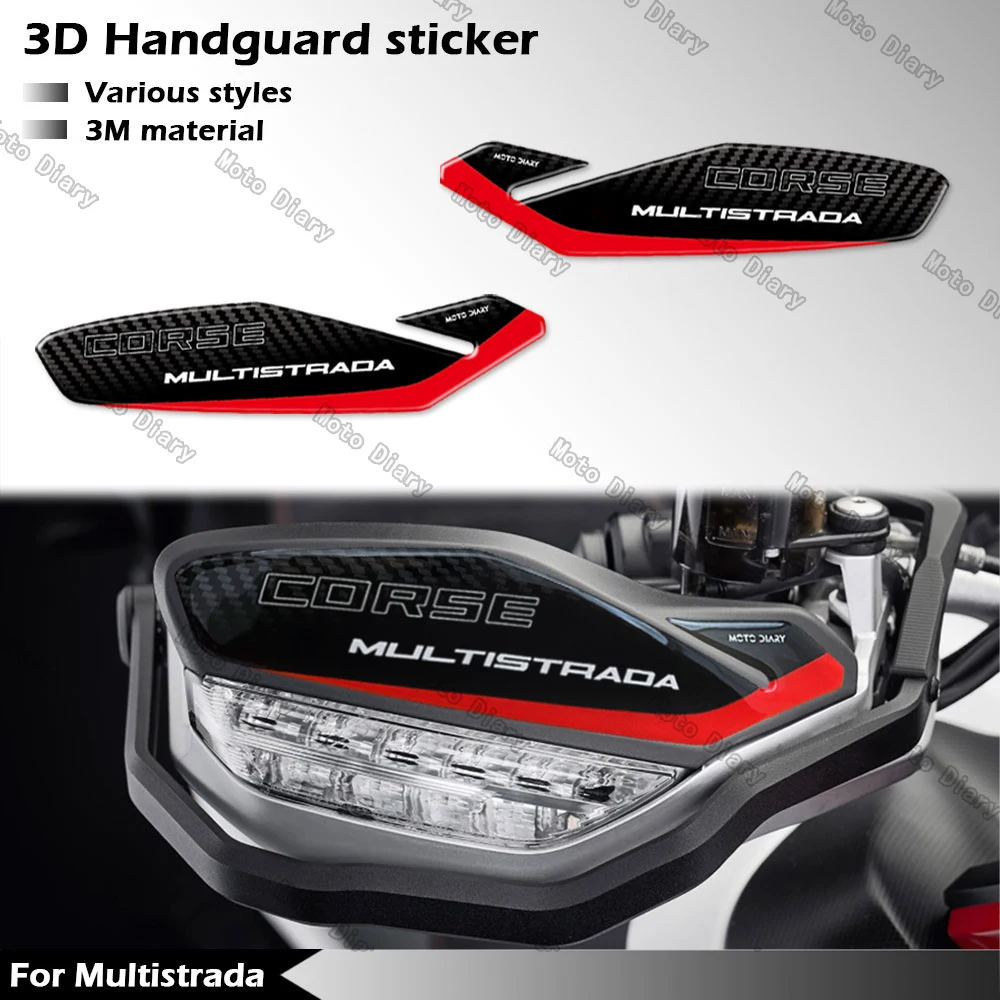 3D Motorcycle Handguard Stickers Hand Guard Shield Protection Decals For Multistrada 1260 1200 950 1260s Enduro V2