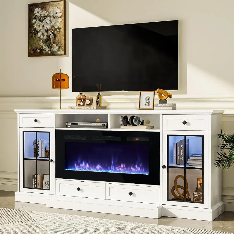 68” Fireplace TV Stand for TVs up to 78 Inch, Entertainment Center with 36