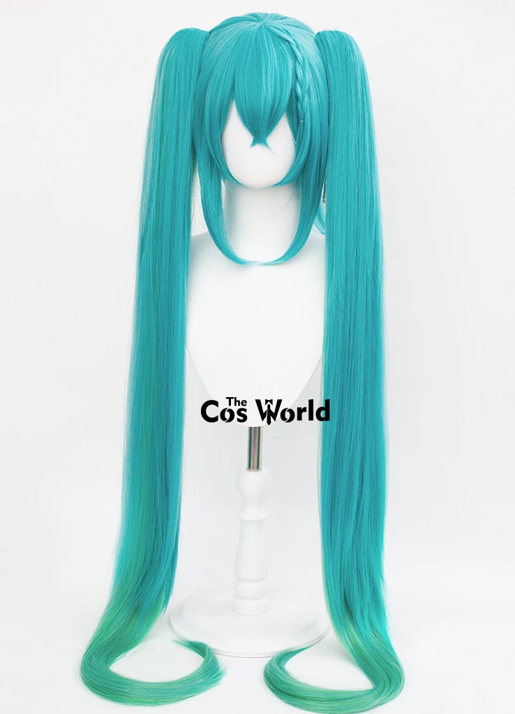 VOCALOID 2023 Racing Miku 120cm Long Straight Anime Cosplay Wigs Fiber Heat Resistant Synthetic Hair + Wig Cap