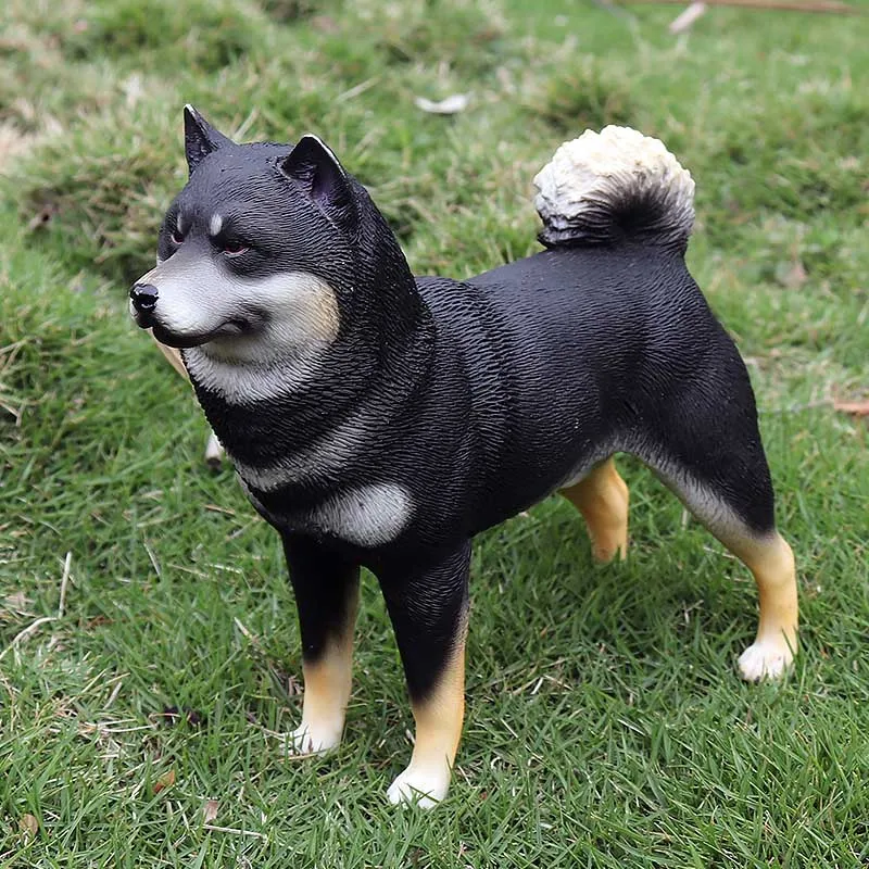 Oenux Duży rozmiar Psy Model Border Collie Dog Niemiecki Samoyed Buldog Shiba Inu Figurki zwierząt domowych Wysokiej jakości dekoracja domu Zabawka dla dzieci — zdjęcie 6