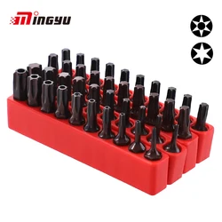 10pcs T6-T40 Torx Screwdriver Bit Set With Keeper 25mm 1/4