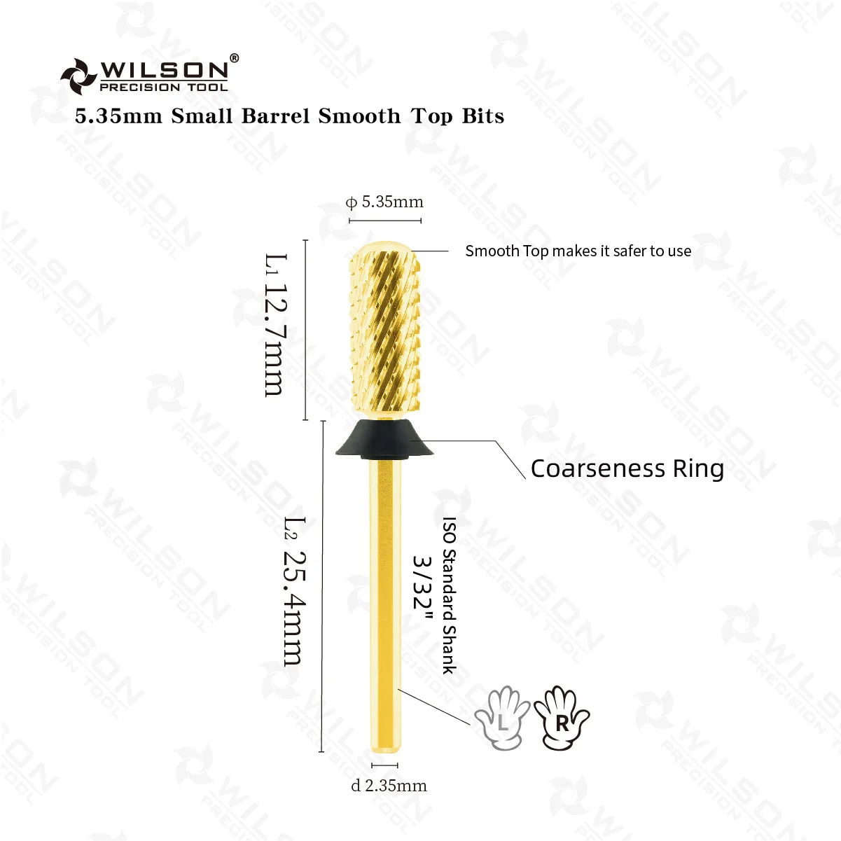 Wilson Small Barrel Smooth Top Bits-Werkzeuge/Nägel/Maniküre/Nagel zubehör/Bohrer