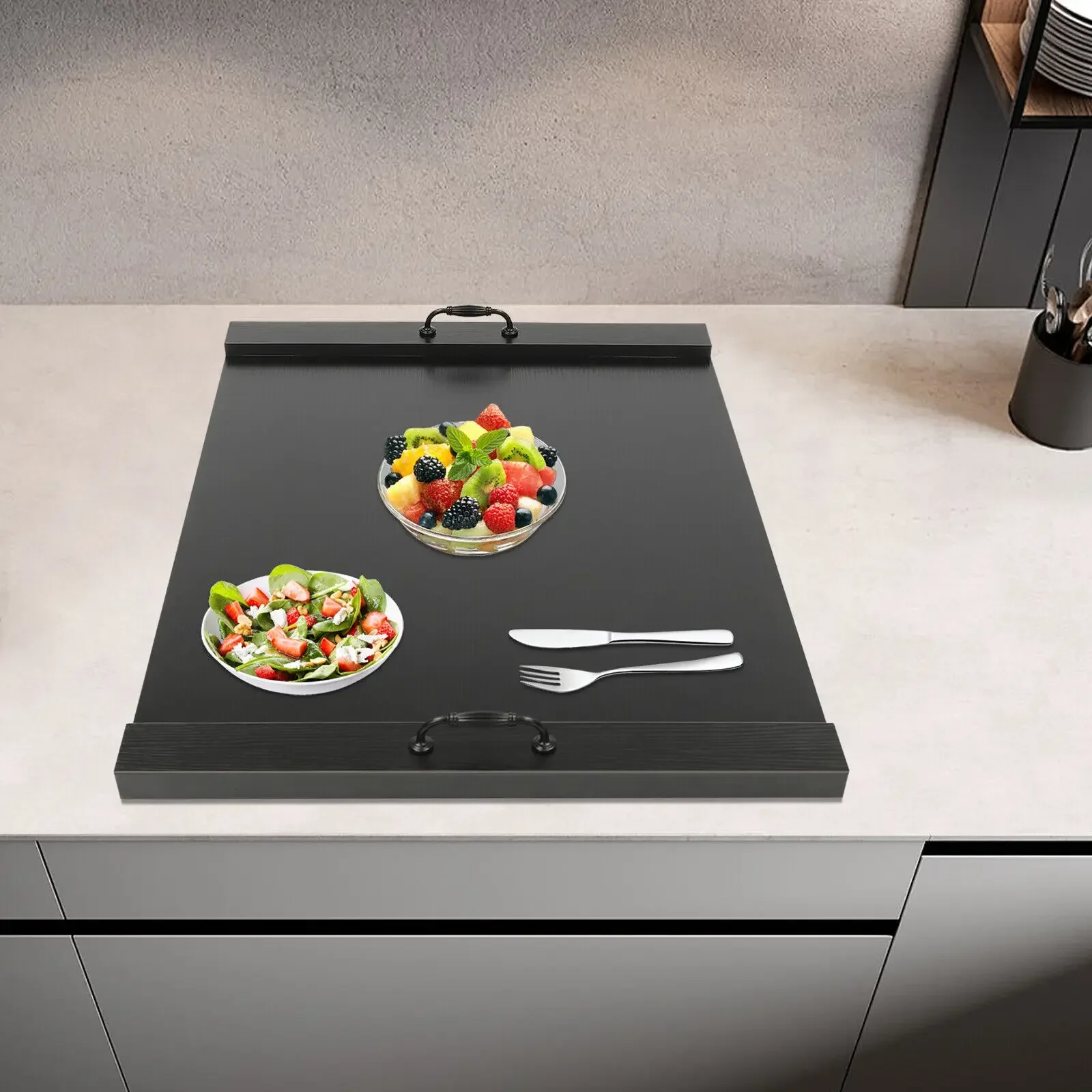 

Kitchen Noodle Board & Stove Top Cover – Decorative Counter Space Top Tray