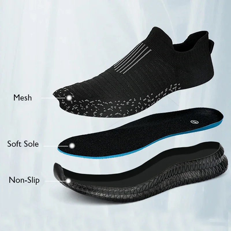Lightweight Men Casual Shoes Outdoor Anti-slip Men's Walking Shoes Breathable Male Sneakers Big Size Flats Vulcanized Shoes 2024