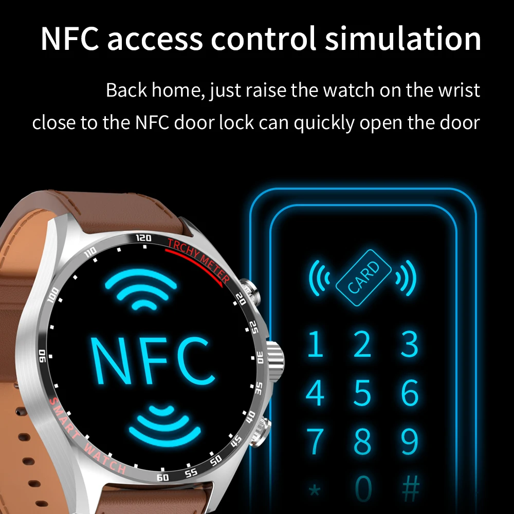 Waterproof Blue Tooth Call Smartwatch para homens, esportes ao ar livre relógios inteligentes, bússola, freqüência cardíaca, monitor de oxigênio no sangue, pulseira, NFC, SOS