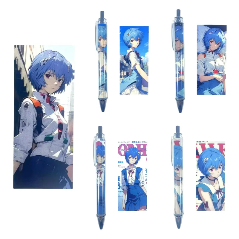 Neon Genesis Evangelion Ayanami Rei Cartoon Gel Pen Creative Cute Kawaii Press Pen Student Exam Black Pen Stationery Wholesale