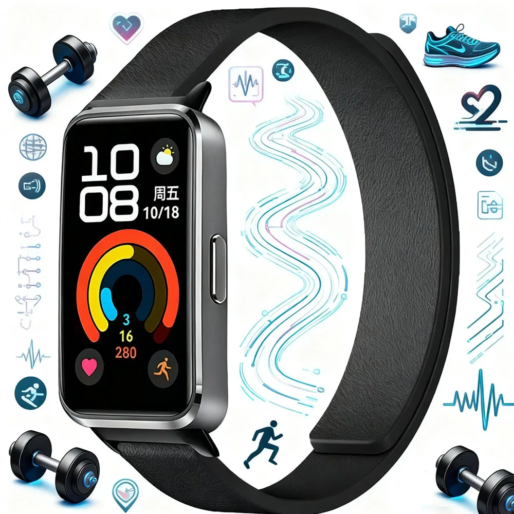 لينة سيليكون حلقة حزام لهواوي الفرقة 10 9 8 سوار مغناطيسي استبدال معصمه Correa لهواوي الفرقة 10 9 8 حزام الساعات