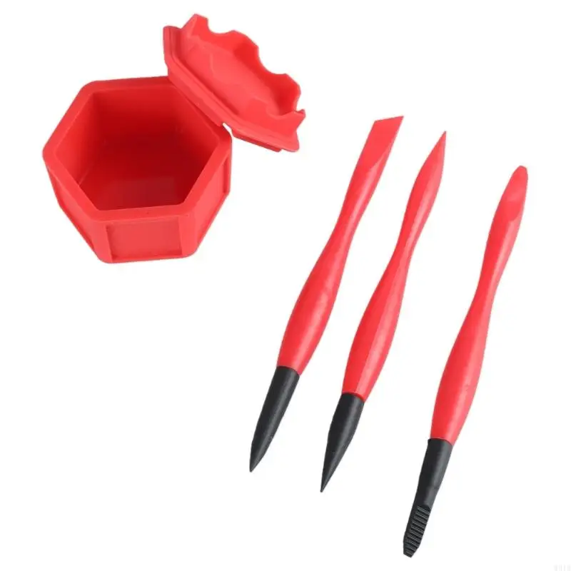 cepillo pegamento silicona W91B 4pcs/set pegamento para trabajar carpintería Herramienta bricolaje