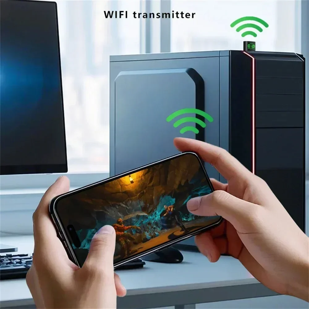 AX300 ตัวรับสัญญาณ WiFi ไร้สาย WiFi 6 2.4G WiFi การ์ด Wifi6 USB Dongle PC แล็ปท็อปไดร์เวอร์ฟรี 802.11ax