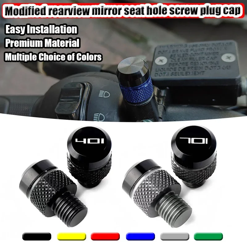 For Husqvarna Svartpilen 401 250 701 Vitpilen 250 Norden 901 2018-2024 Motorcycle CNC Mirrors Hole Plug Screws Caps Thread Bolt