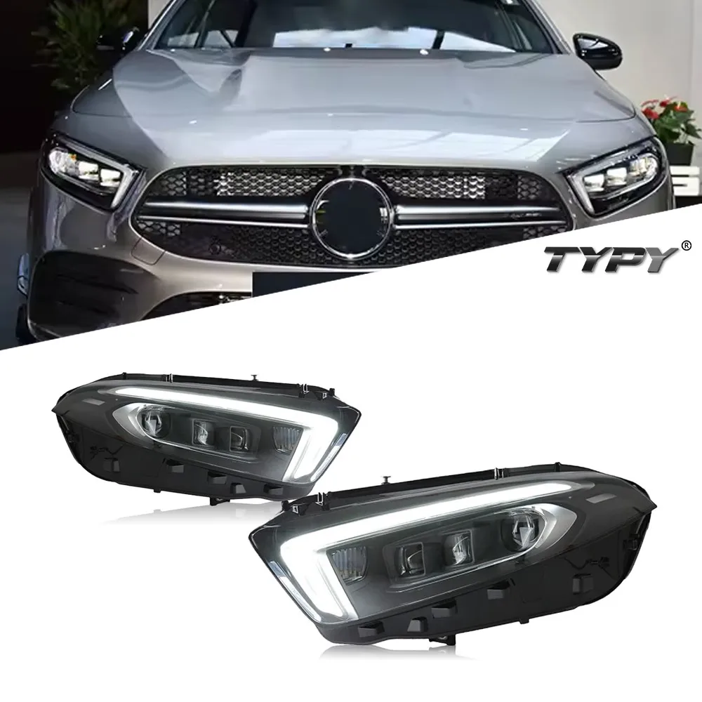 

Car Head Lamp Assembly For Mercedes Benz A-Class A180 A200 Headlights 2018-2022 Upgrade to NEW AMG Style Dynamic LED Headlamps