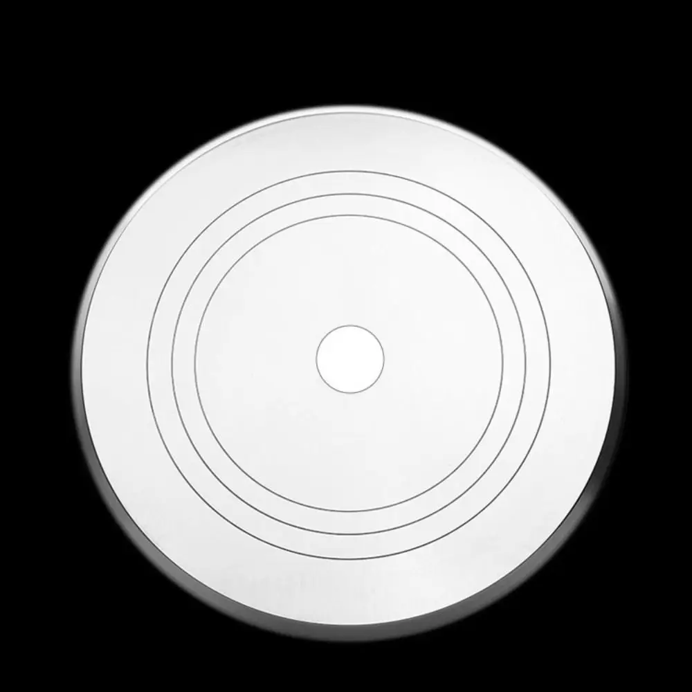 

Aluminum Alloy Cake Turntable 10inch Smooth Rotation Cake Decorating Holder Silicone Bottom Round Revolving Dessert Stand