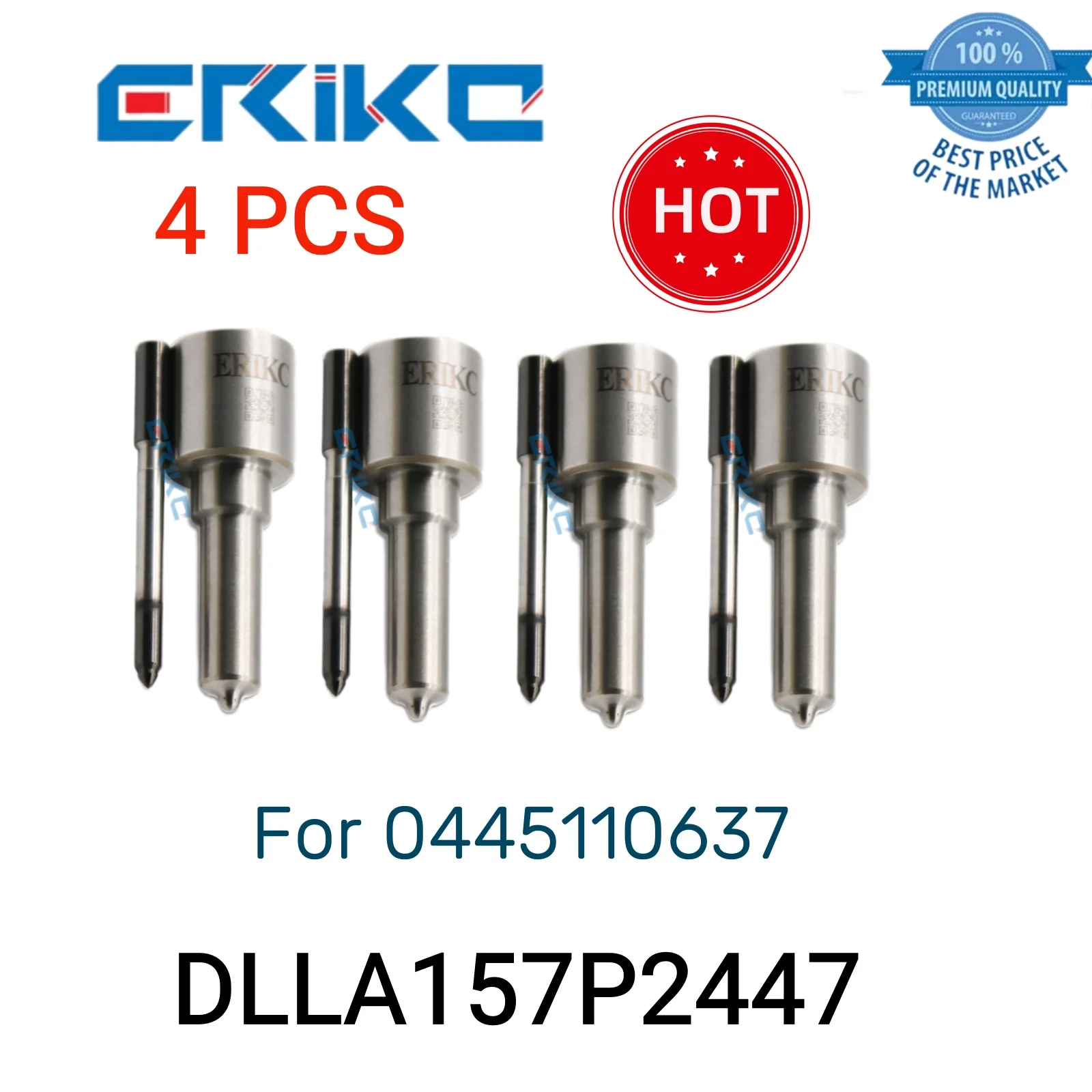 

4 PCS DLLA157P2447 0 433 172 447 Diesel Injector Nozzle DLLA 157 P 2447 Common Rail Nozzle DLLA 157P2447 fit for 0445110637