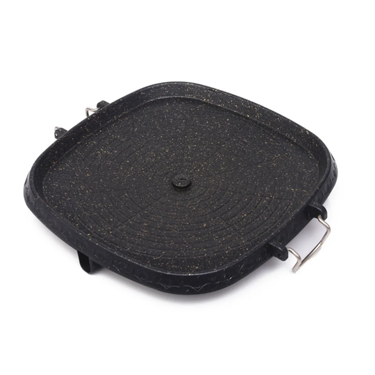 Korean BBQ Grill Pan Korean Style Square BBQ Plate with Stone Portable Gas Stove Barbecue Grill Home Outdoor Cooking