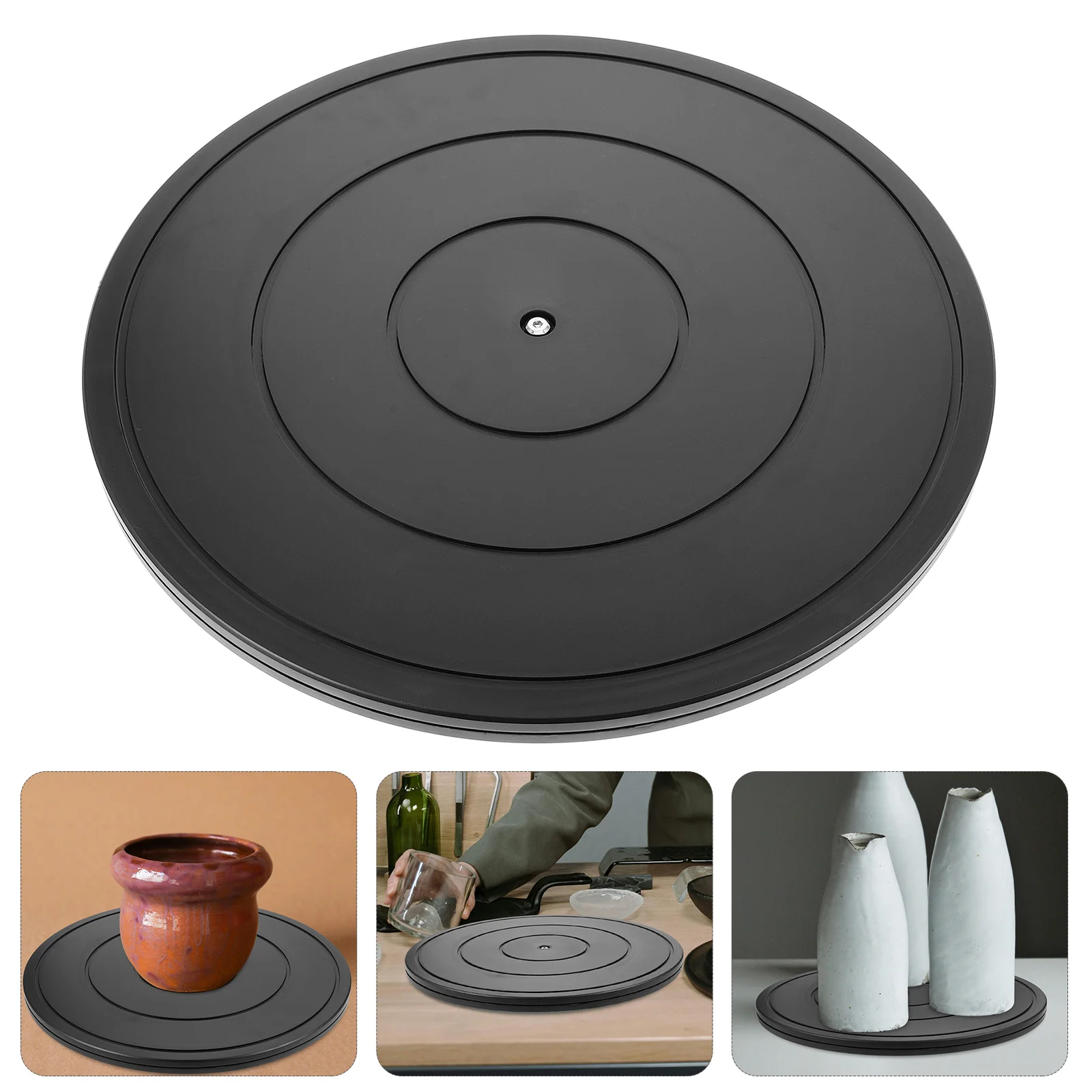 

Plastic Turntable Base For Pottery Making 360 Degree Rotating Workbench Clay Sculpture Tool Craft Stand Baking Cake