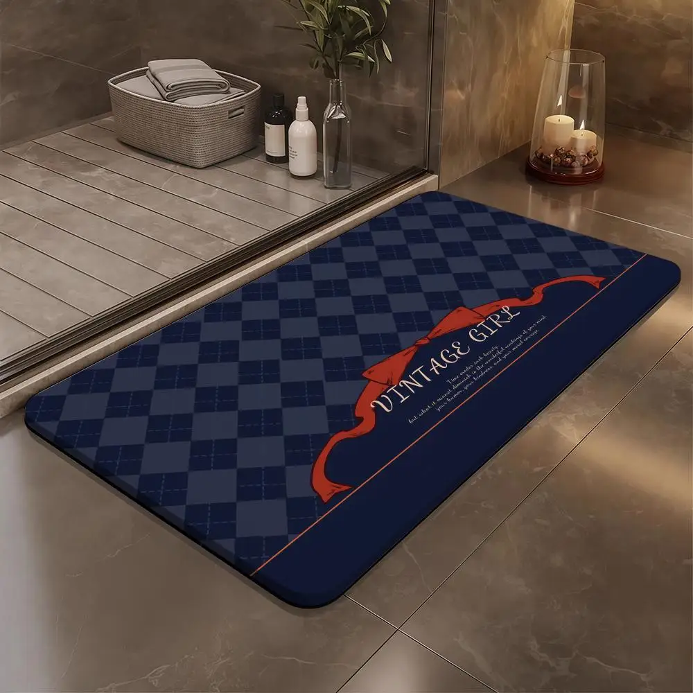 

Christmas Apple Floor Mat Bathroom Soft Diatomaceous Mud Floor Mat, Bathroom Absorbent Foot Mat, Toilet Sink, Bedroom Mat, Carpe