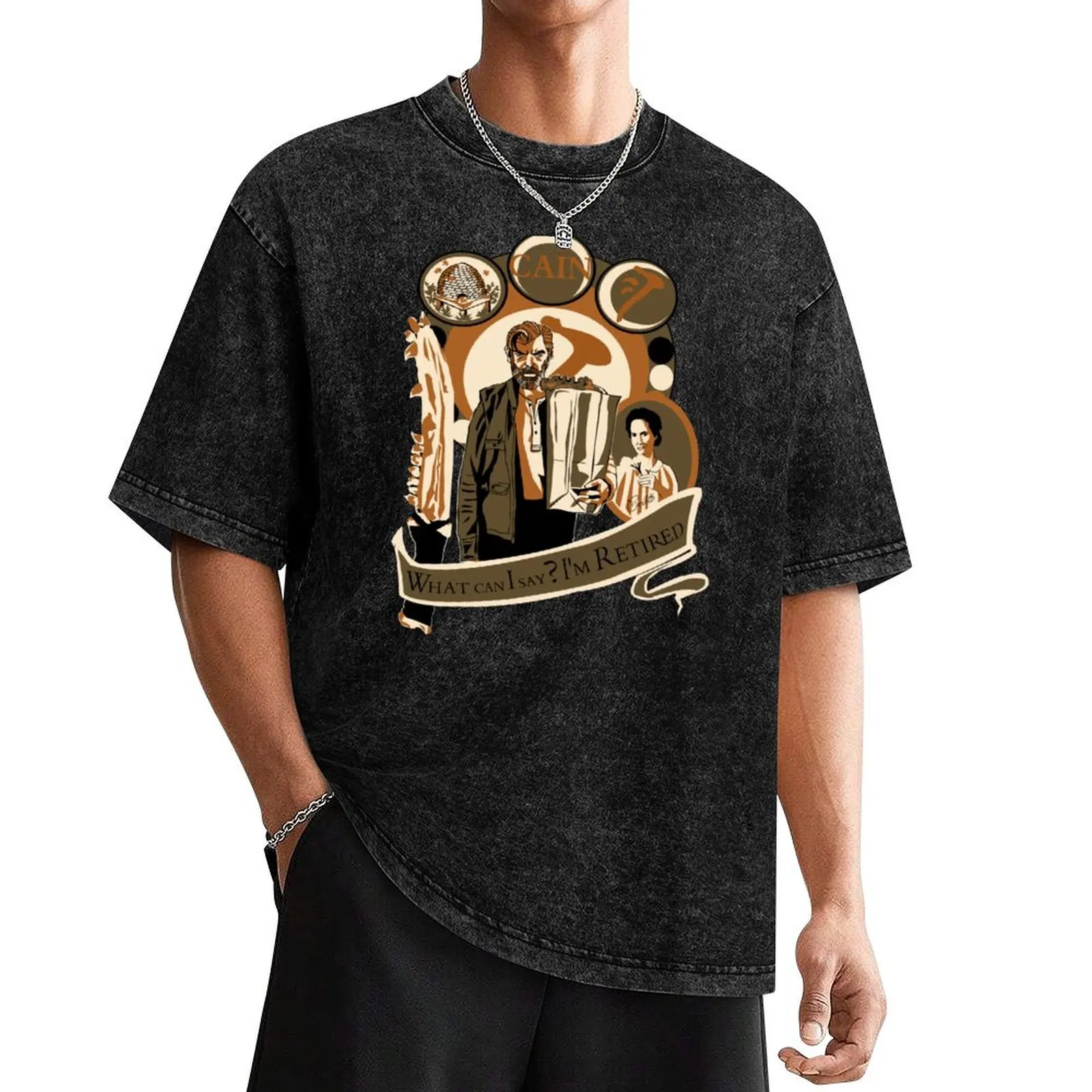 

Supernatural - Cain Crest T-Shirt blacks graphics Men's t shirts