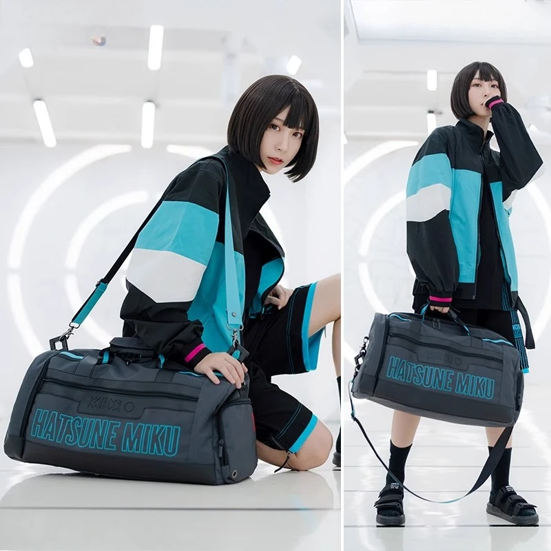 

Новая аниме Хацунэ Мику, одна спортивная сумка на плечо, сумка для фитнеса, сумка в стиле аниме, большая вместимость, подарки для путешествий на открытом воздухе