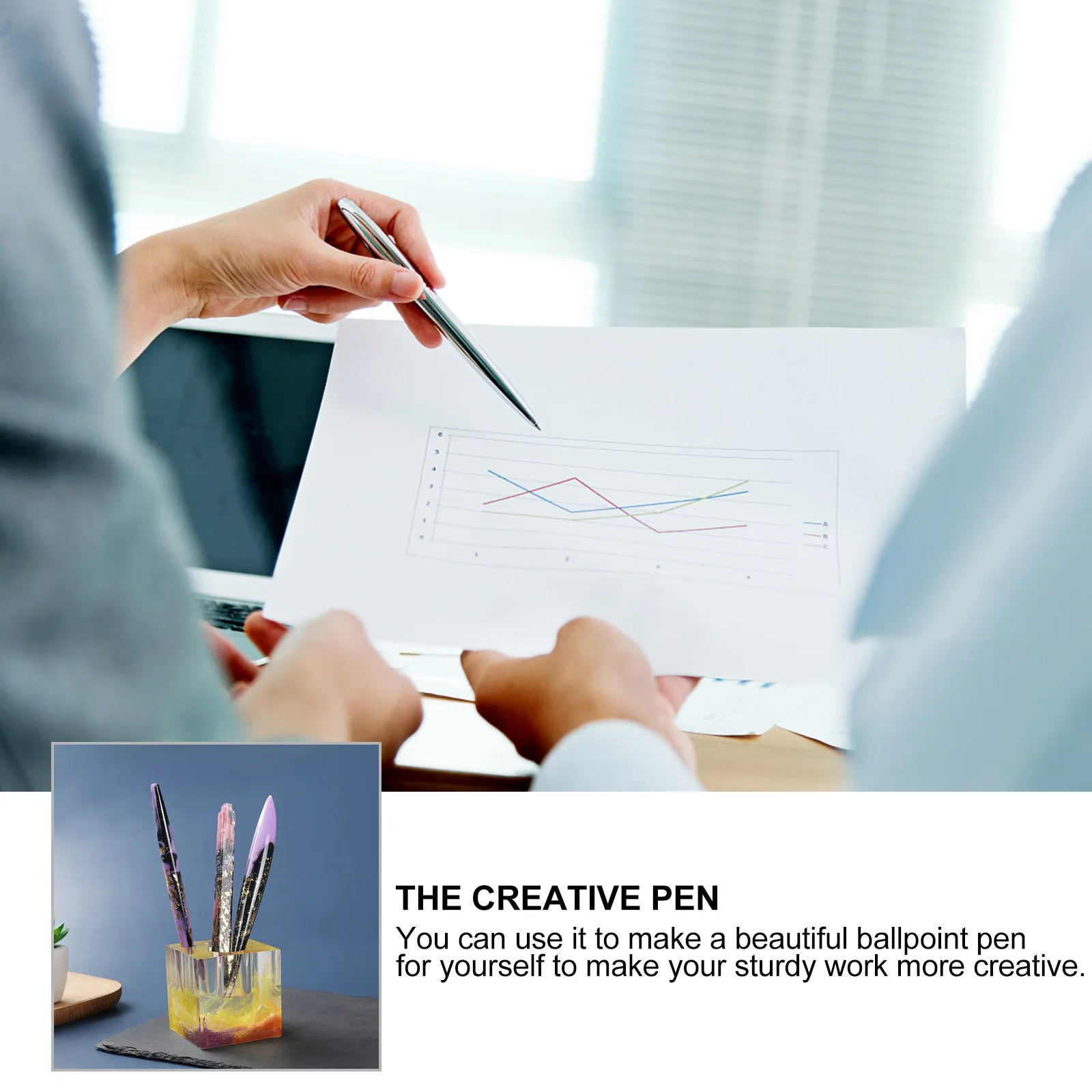 

3Pcs DIY Ballpoint Mold Set Silicone Pen Shape Molds for Epoxy Casting Creative Pen Making Tools Ballpoint Mold