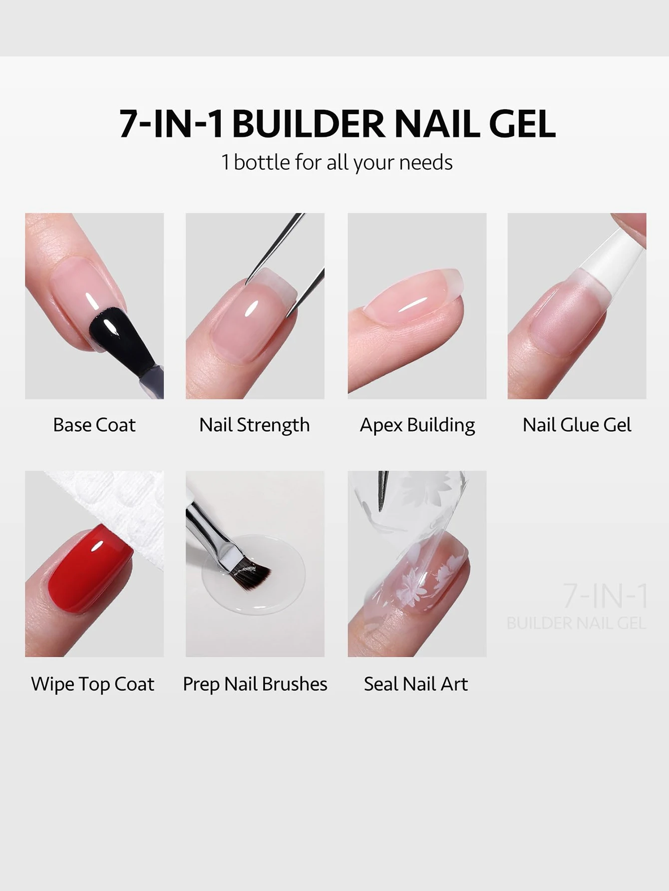 4-in-1 bouwergel, 0,51 oz, snelle sterke nagelkunst, geen formaldehyde, nagelverlenging en bouwgel voor manicure, voet- en handverzorging