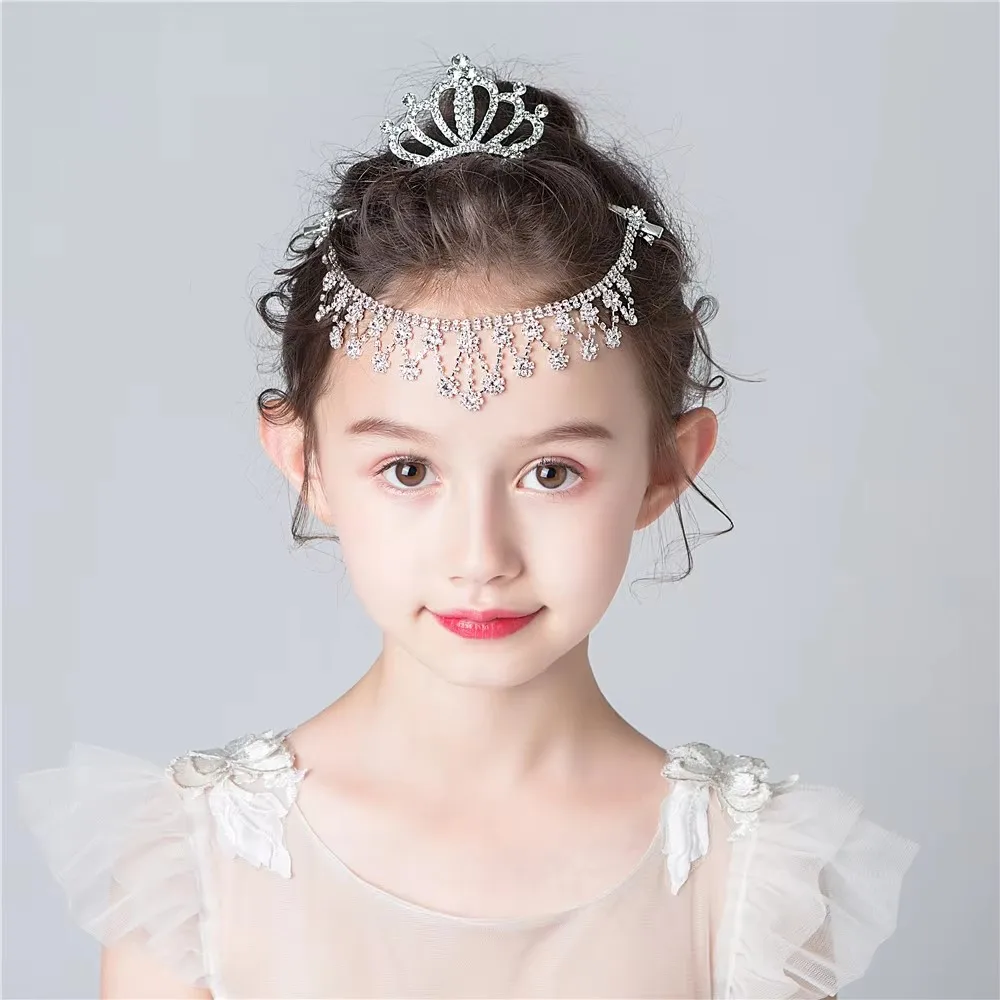 Mini Tiara Hair Combs Princess Crown Wedding Hair Accessories For Girls Fairy Silver Color Crystal Hairpins Bride Hair Jewelry