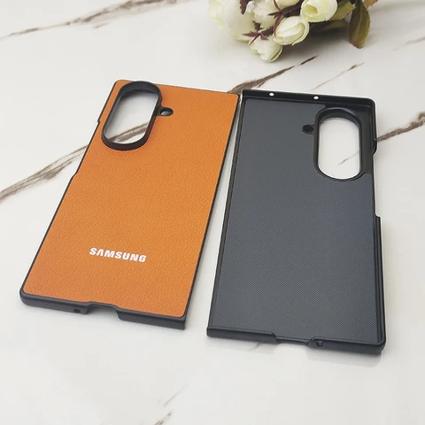 Чехол из натуральной кожи для Samsung Galaxy Z Fold 4, 5, 6, 7, 5G, полная защитная задняя крышка для телефона, противоударный бампер для Samsung Z Fold7