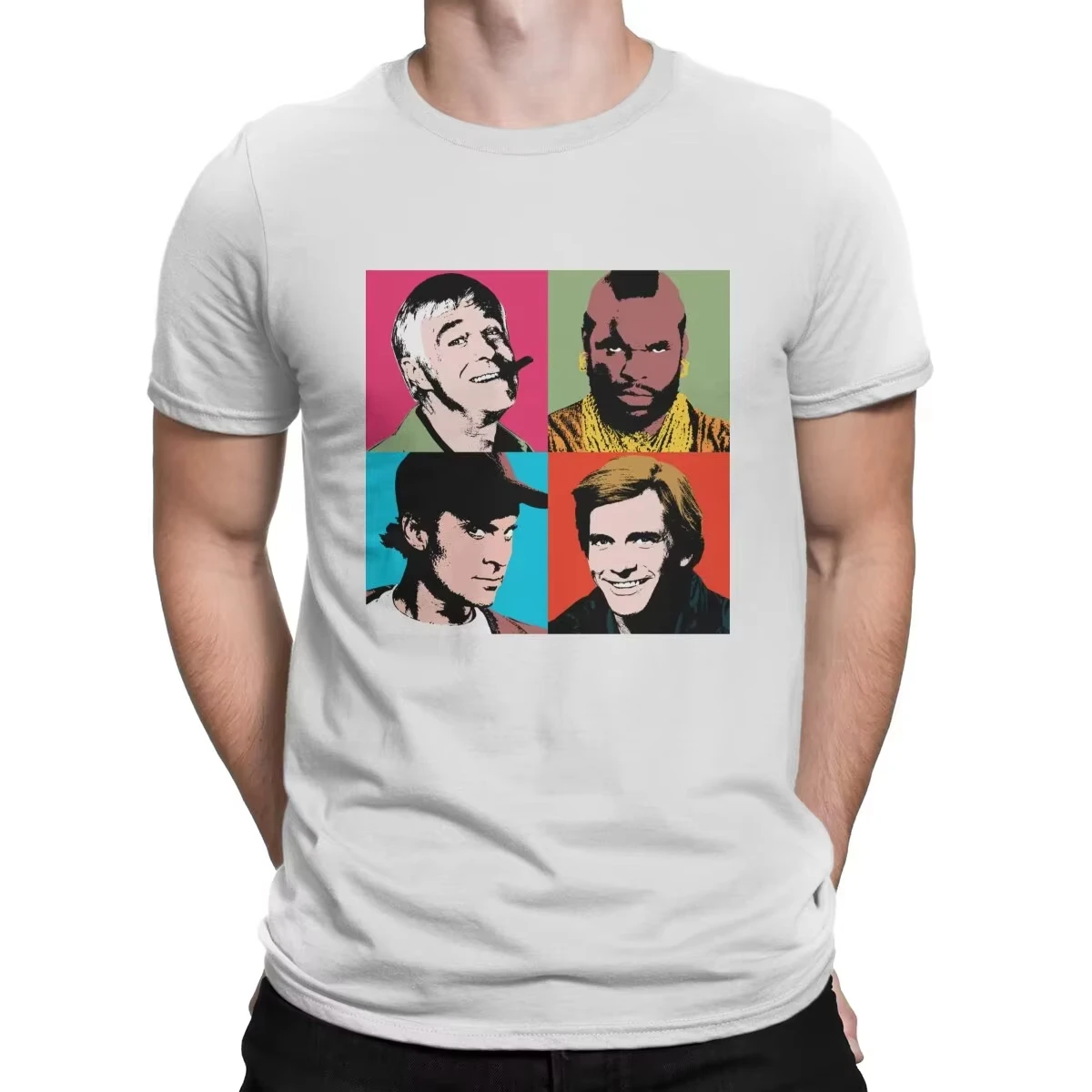 The A-Team Newest TShirt for Men Mashup TV 80s Hanniba Round Collar Basic T Shirt Personalize Gift Clothes OutdoorWear