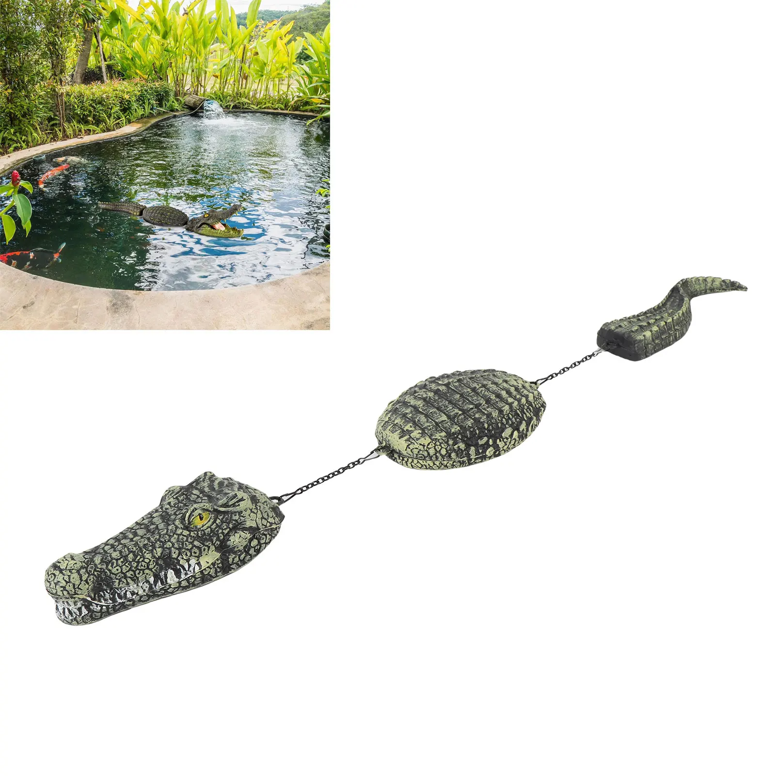 Artificial  Decoy Plastic 3 Segment Simulated Floating  Sculpture for Garden Pool Decoration  Decoy